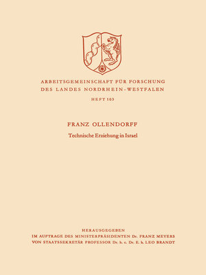 cover image of Technische Erziehung in Israel
